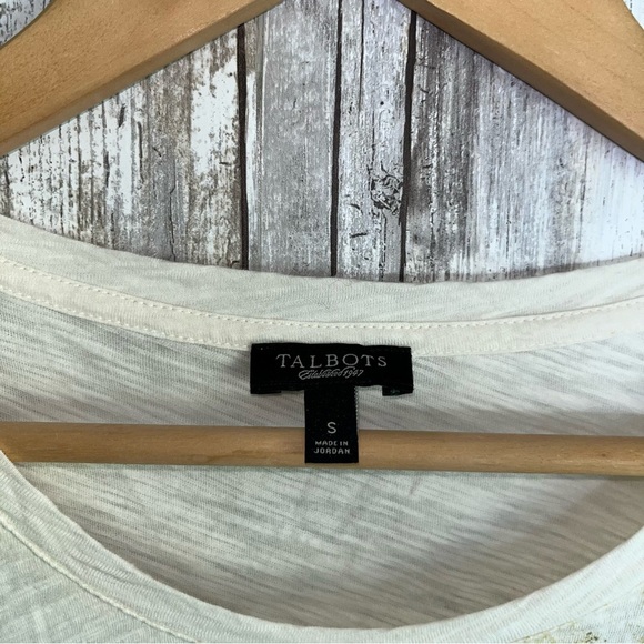 Talbots Cream Printed 3/4 Sleeve Blouse - Picture 5 of 5